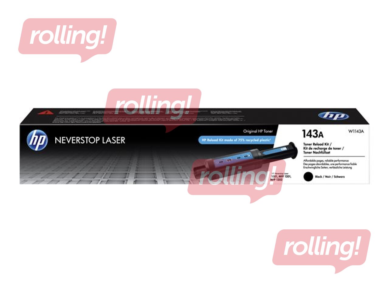 HP 143A Neverstop tonera uzpilde, melna (2500 lpp)