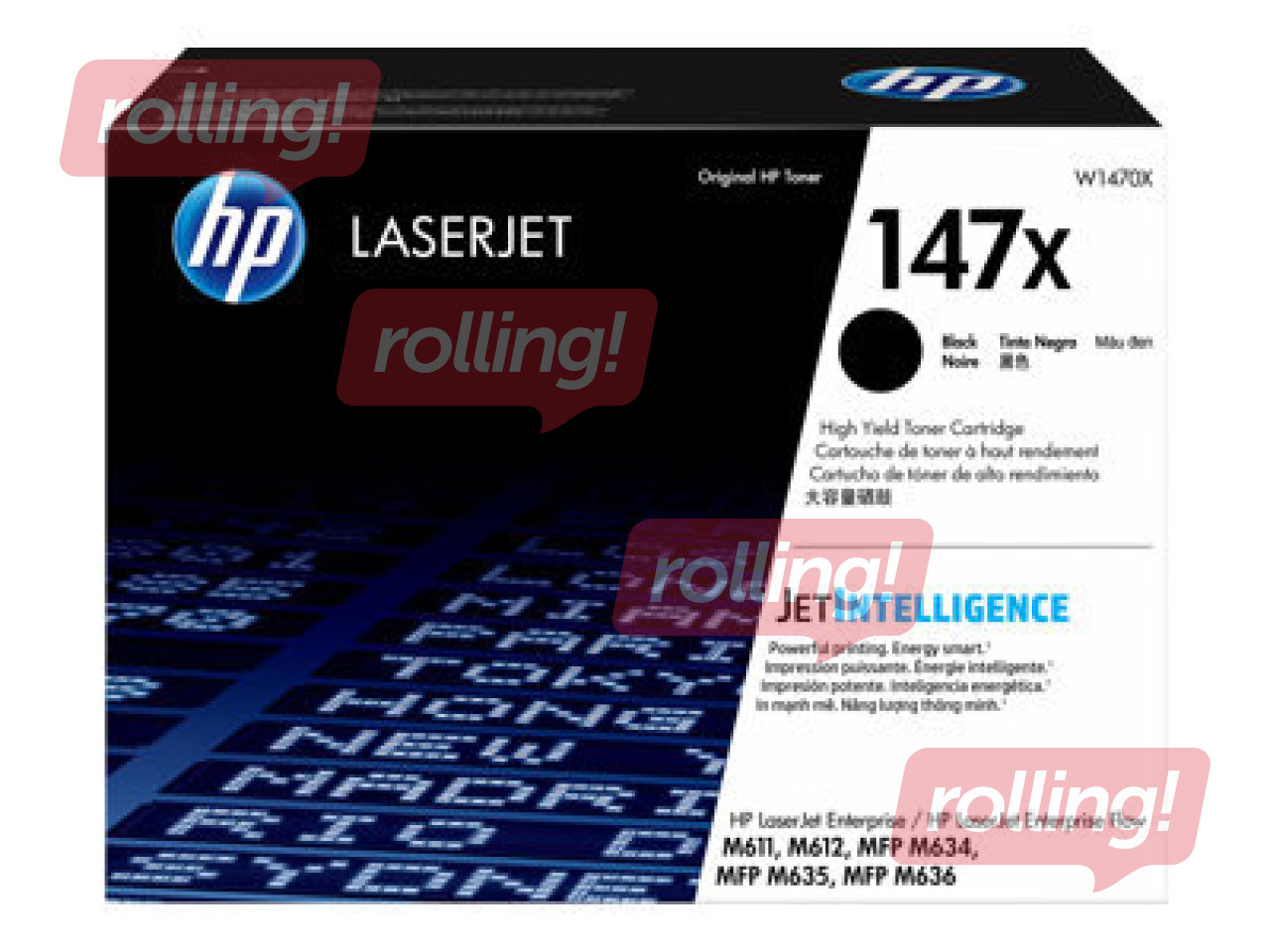 Tonera kasete HP 147X, Melna (25200 lpp)