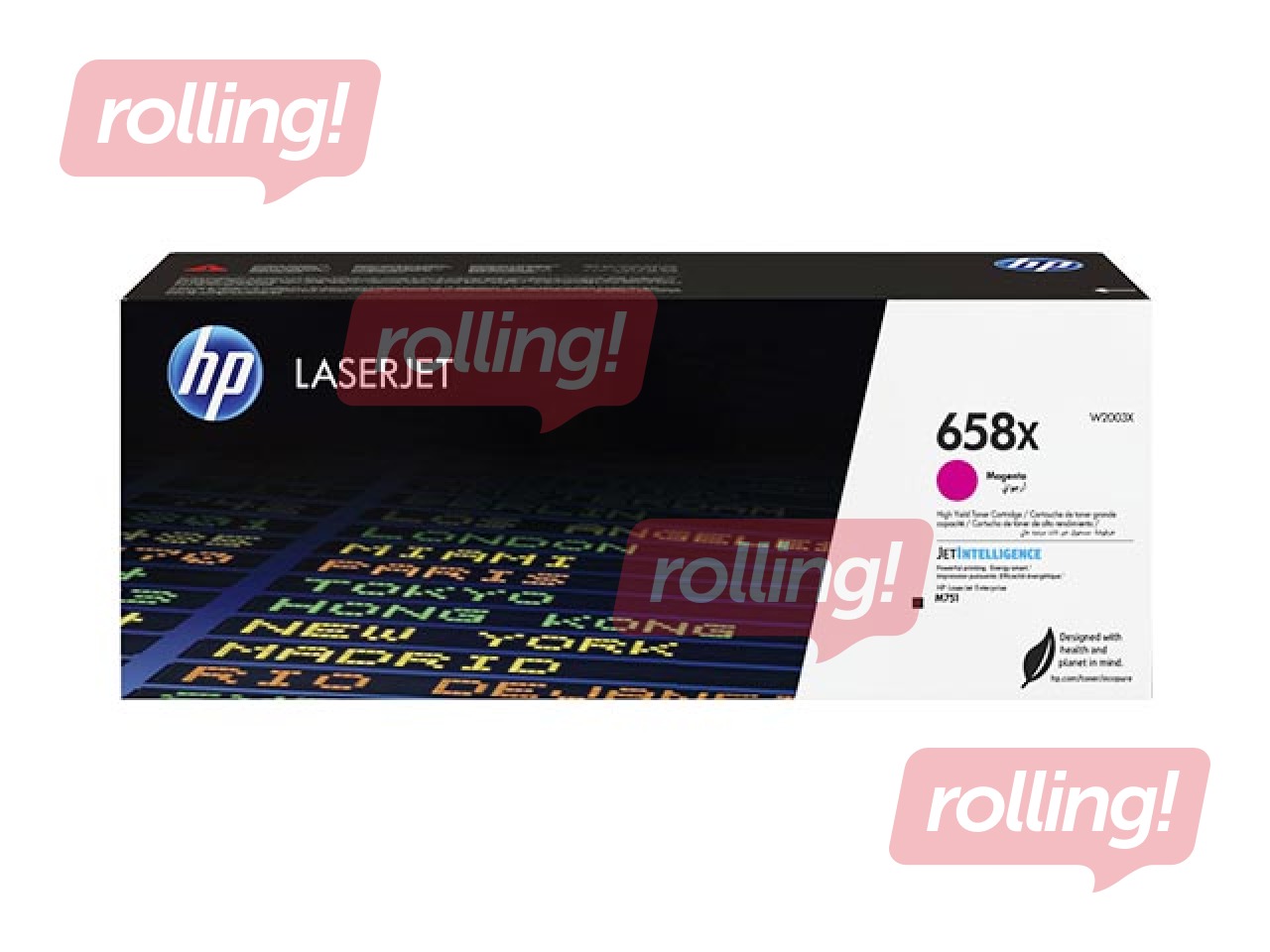 Tonera kasete HP 658X, fuksīna sarkana (28000 lpp)