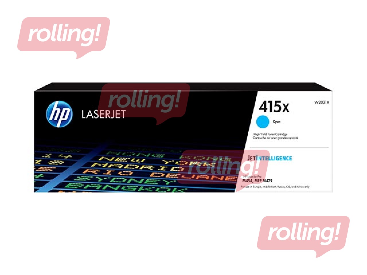 Tonera kasete HP 415X, ciānzila (6000 lpp)