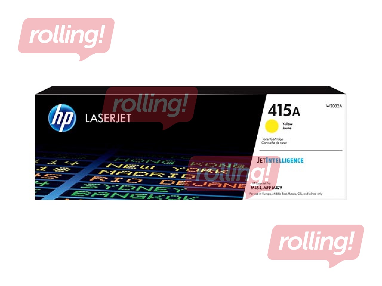 Tonera kasete HP 415A, dzeltena (2100 lpp)