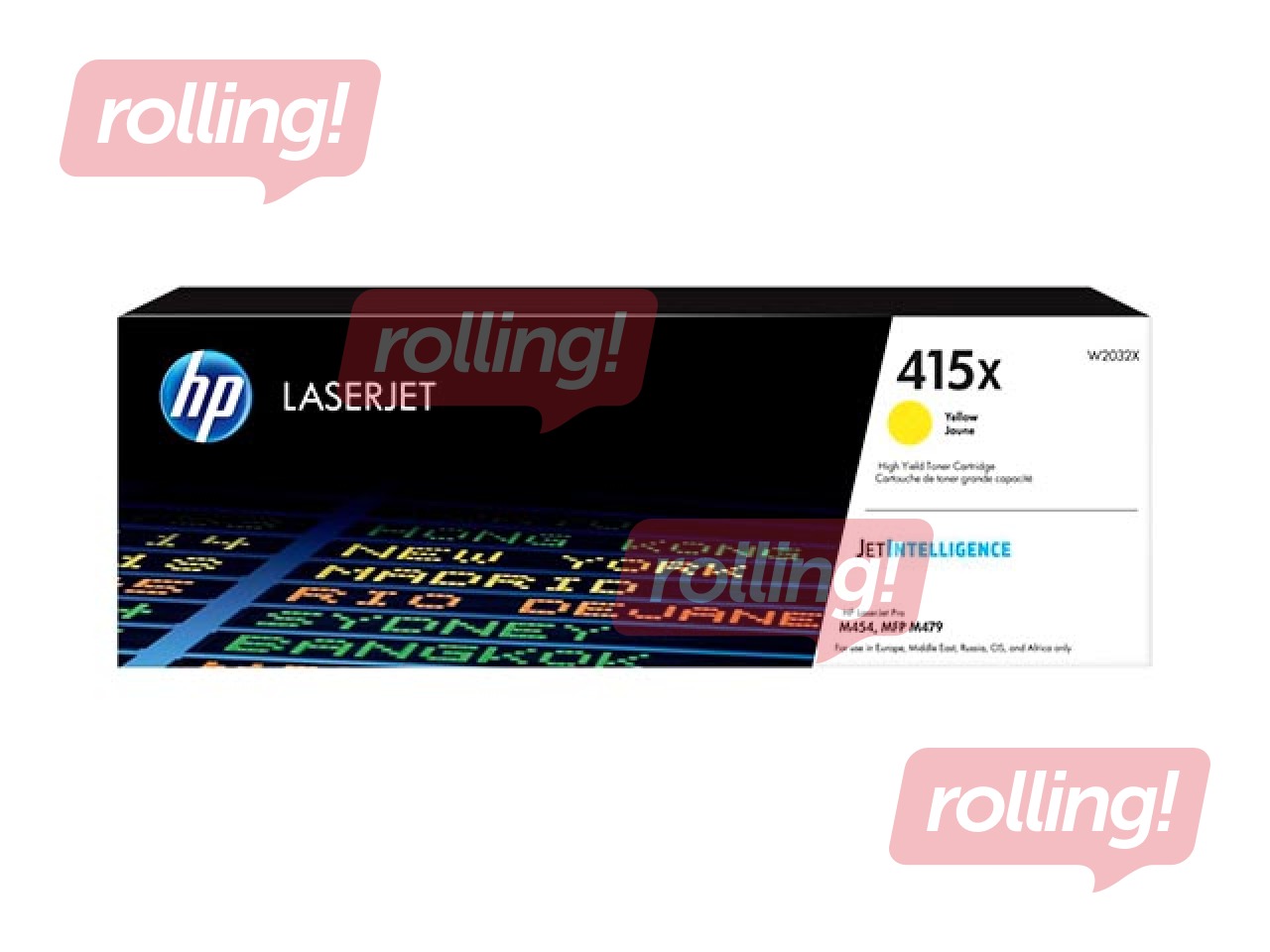 Tonera kasete HP 415X, dzeltena (6000 lpp)