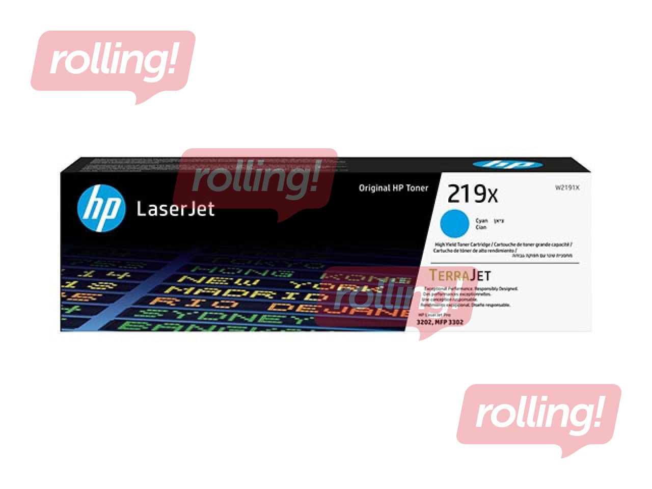 Tonera kasete HP 219X, ciānzila, 2500 lapas