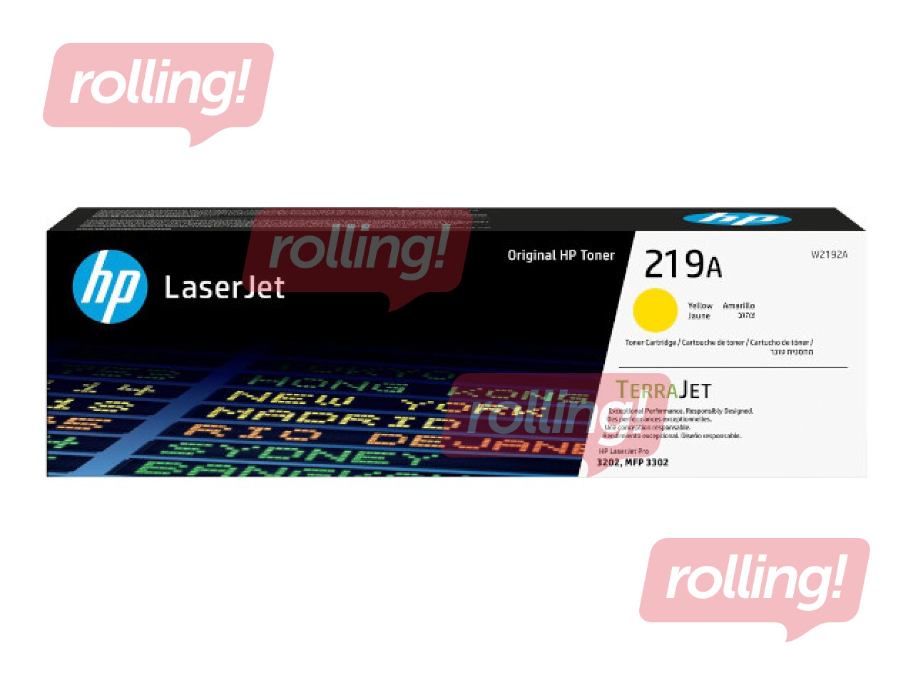 Tonera kasete HP 219A, dzeltena (1200 lpp)