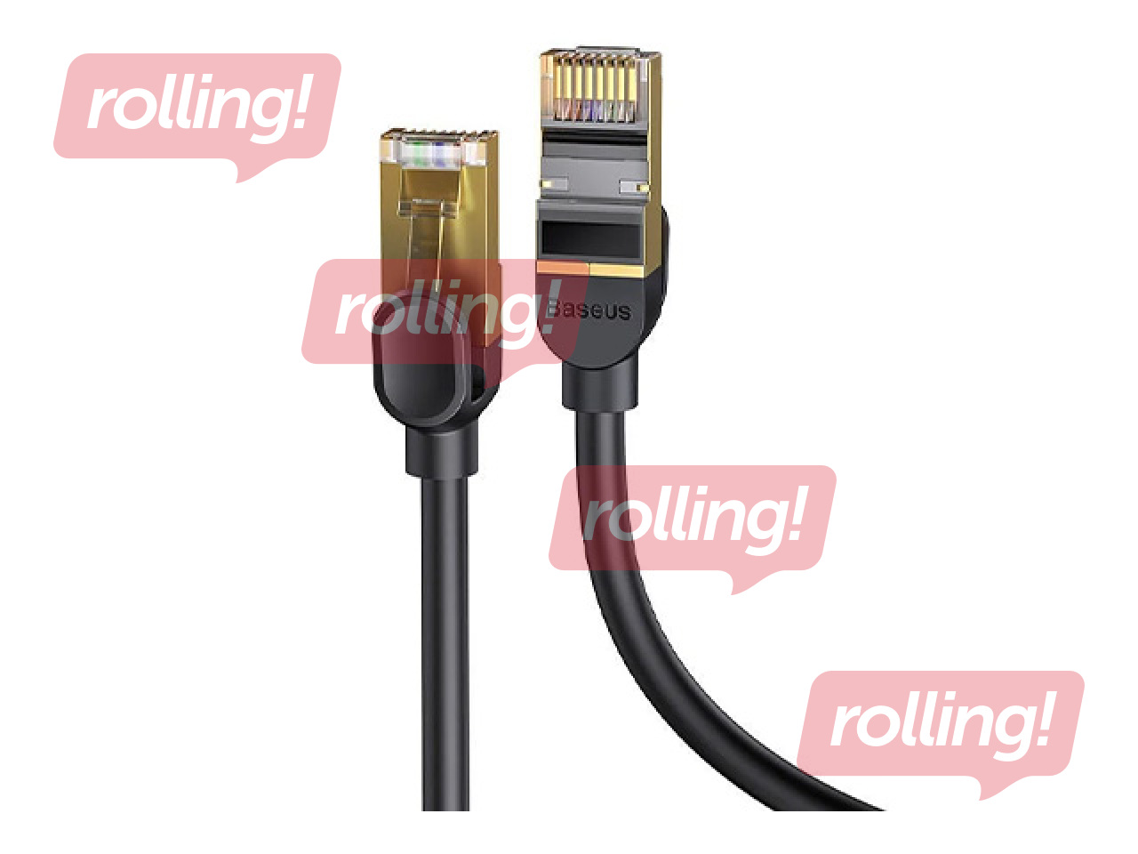 UTP Baseus Ethernet RJ45, 10 Gb/s, 1m tīkla kabelis (melns)