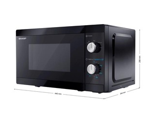Mikrolaineahi Sharp YC-MS01E-B, vabalt seisev, 20 l, 800 W, must
