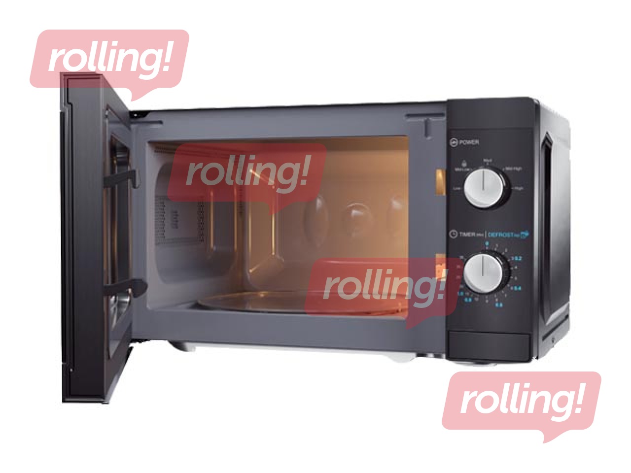 Mikroviļņu krāsns Sharp YC-MS01E-B, brīvi stāvoša, 20 l, 800W, melna